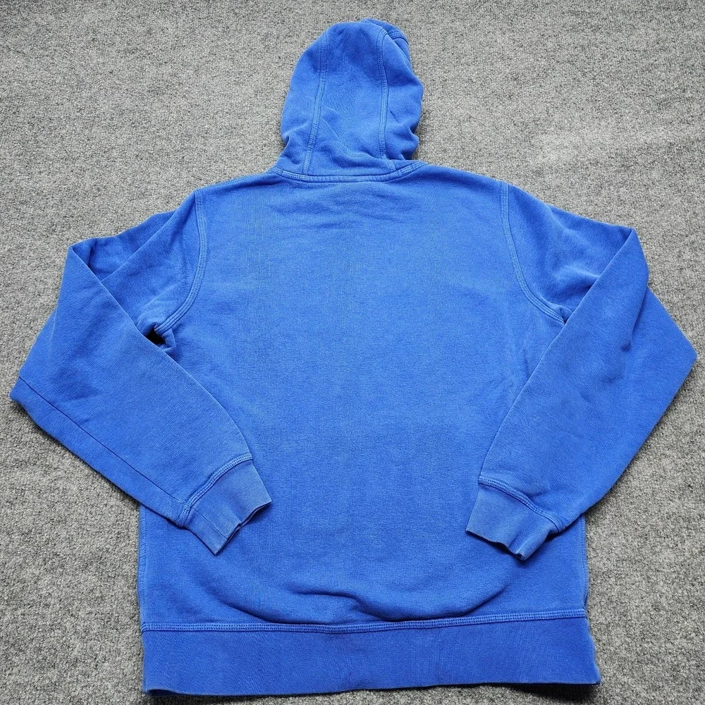 Vintage Nike Mens Medium Blue Travis Scott Center‎ Spell Out Hoodie Sweatshirt